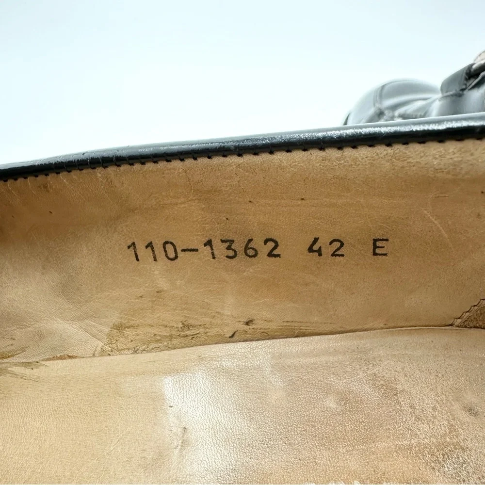 Gucci Horsebit Shiny Black Dress Loafers Shoes # 110-1362 Size 42 E - Picture 11 of 15